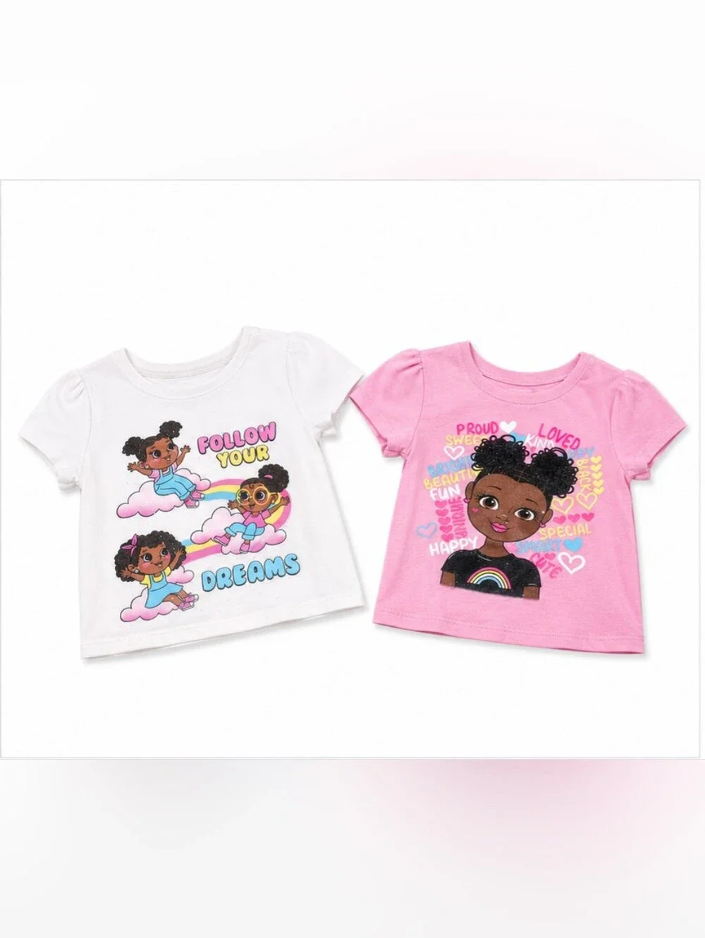 The Children's Place Pink Graphic Tee & White Graphic Tee | 2T